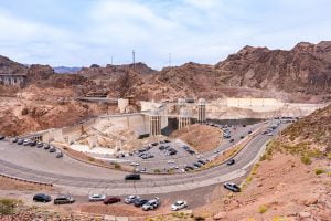 Hoover dam in Arizona and Nevada, USA